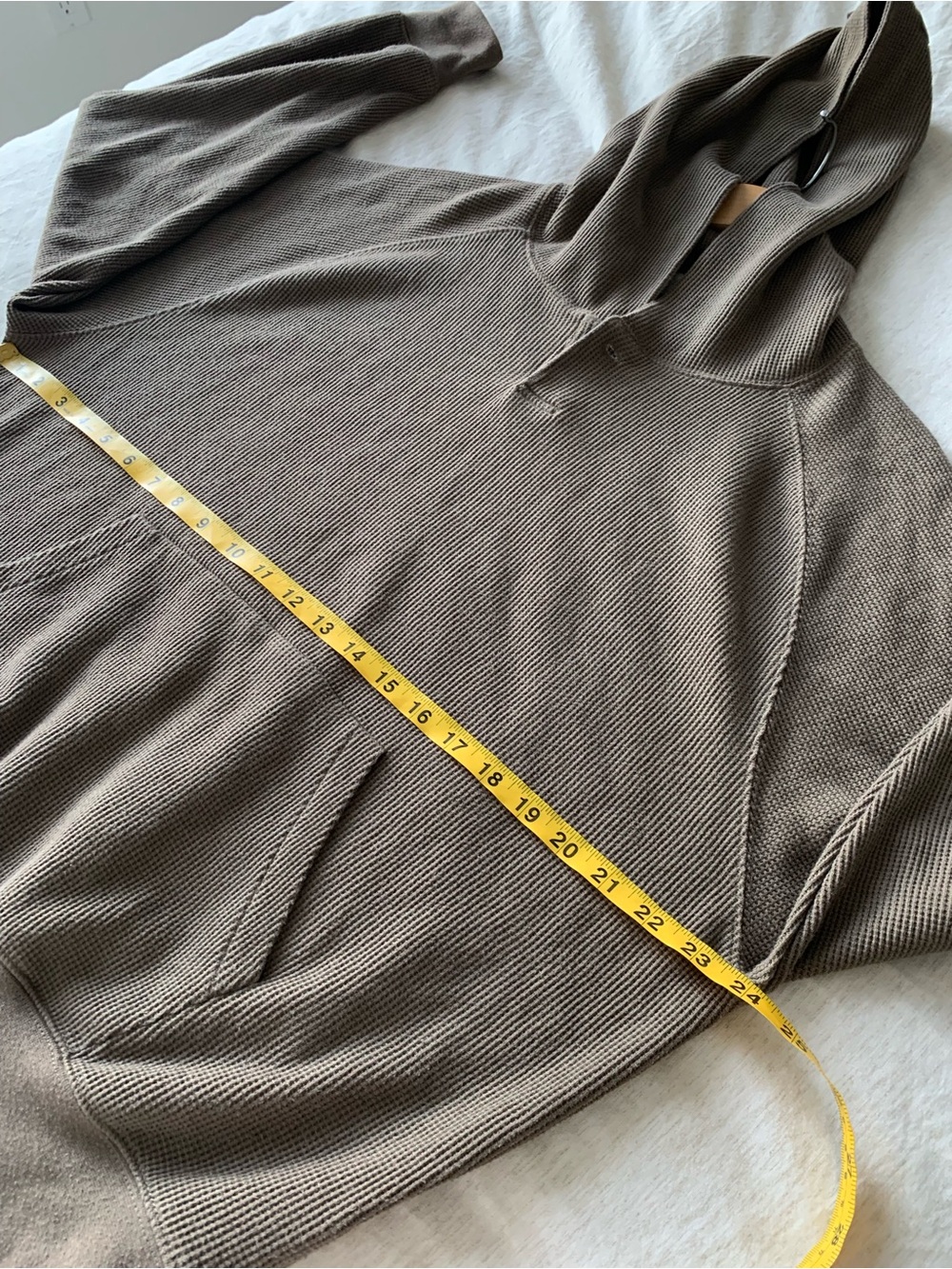 Essentials Fear of God Hooded Waffle Knit Pullover - Taupe size 14/16 or L - Picture 5 of 8